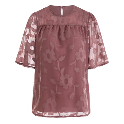Blusa de Cuello Redondo Color Sólido Primavera Verano - Image 7