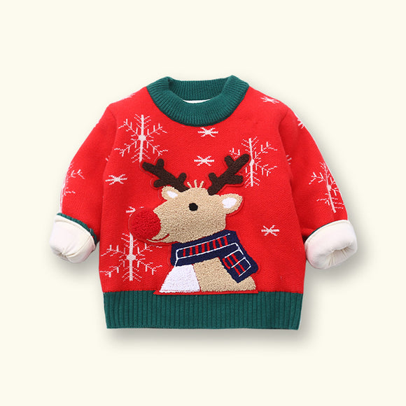 Suéter Infantil Acolchado Reno Navideño