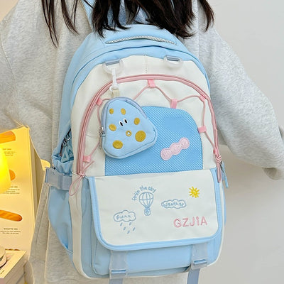 Mochila de Gran Capacidad Ligera con Diseño de Contraste