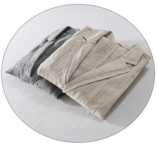 Camisa Suelta de Lino para Hombre - Diseño Minimalista y Versátil - Image 12