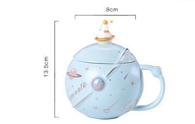 Taza de Cerámica para Pareja con Tapa y Cuchara - Diseño Boy and Girl - Image 14