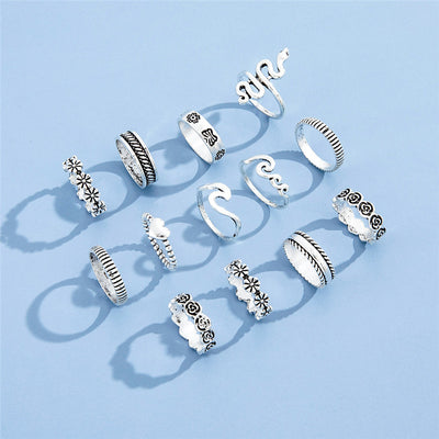 Juego de 13 Anillos Geométricos Floral Love - Image 4