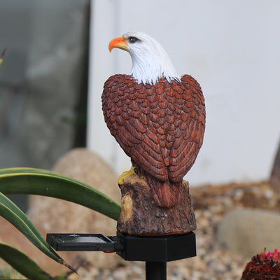 Lámpara Solar Decorativa Águila de Resina para Jardín y Exterior - Image 11