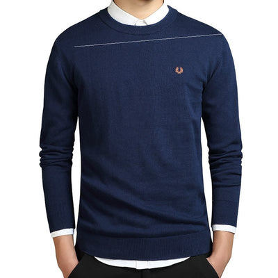 Suéter de Algodón Tejido para Hombre - Jersey Clásico y Versátil - Image 9