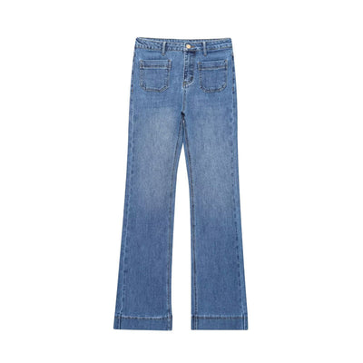 Jeans Cintura Alta con Detalles de Moda Europea y Americana - Image 6