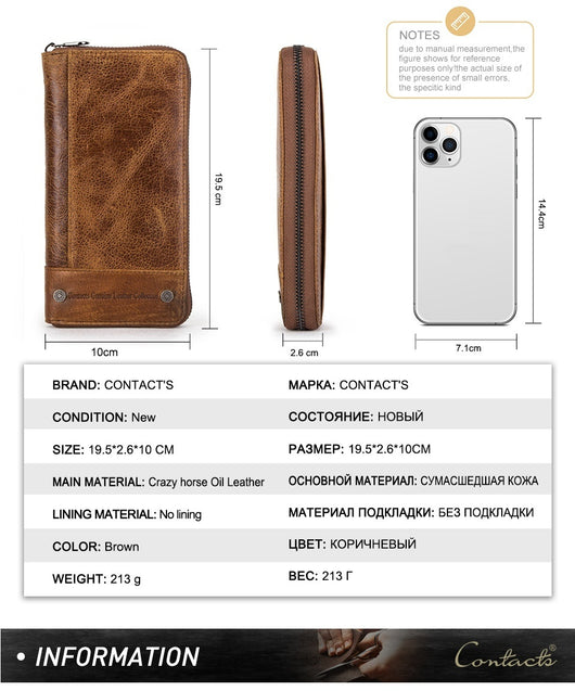 Cartera de Cuero Genuino con Protección Anti-fraude para Hombre - Image 8