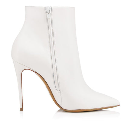 Botines de Tacón Alto Puntiagudo para Mujer - Estilo Europeo Tallas Grandes Negro y Blanco - Image 6