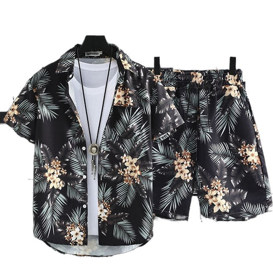 Conjunto Hawaiano para Hombre: Pantalones Sueltos + Camisa Estampada Secado Rápido - Image 2