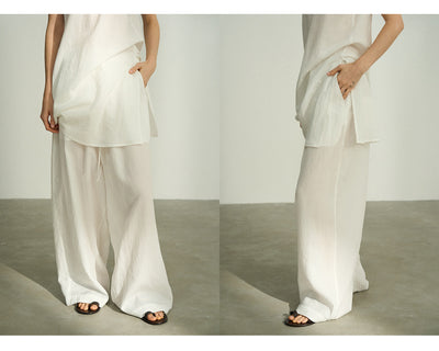 Pantalones Casuales Tencel Efecto Piedra con Cintura Elástica - Image 20