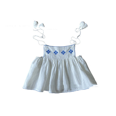 Pantalones Cortos de Algodón con Tirantes Bordados - Image 5