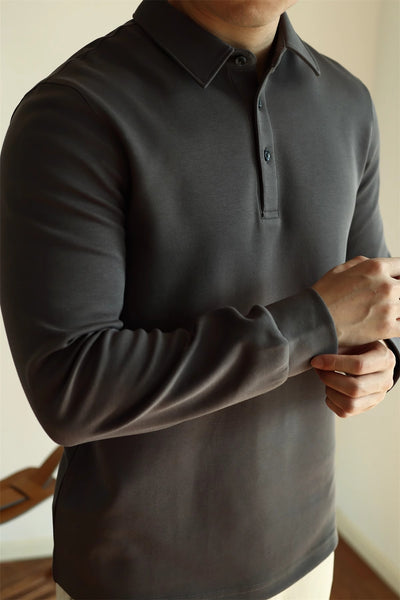 Polo Manga Larga de Algodón Air Layer Premium - Image 18