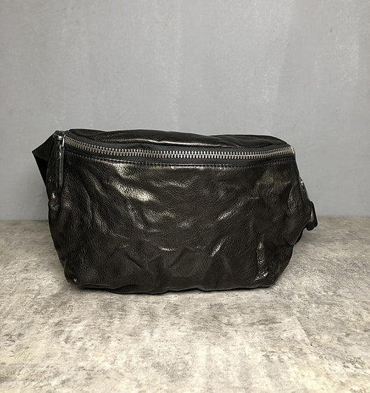 Bolsa Bandolera de Cuero Vacuno con Pliegues Vintage para Hombre - Image 8