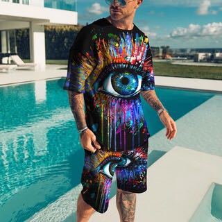 Conjunto Deportivo Hombre Camiseta Manga Corta Tecnología 3D - Image 15