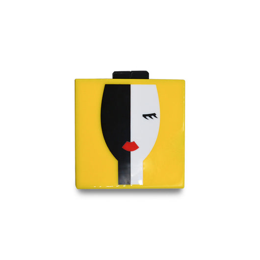 Bolso de Cena Acrílico Azul con Diseño de Rostro Femenino Cuadrado - Image 5