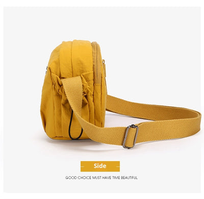 Bolso Bandolera Multicompartimento Nylon Ligero para Mujer - Viajes y Uso Diario - Image 36