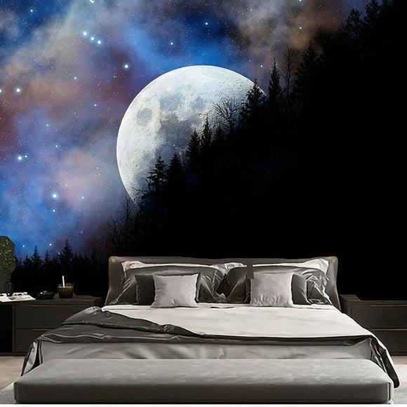 Tapiz Decorativo Luna Lado Oscuro - Multiusos para Pared y Piso