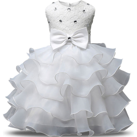 Vestido de Princesa sin Mangas para Niñas - Diseño Pomposo para Bodas y Eventos - Image 4