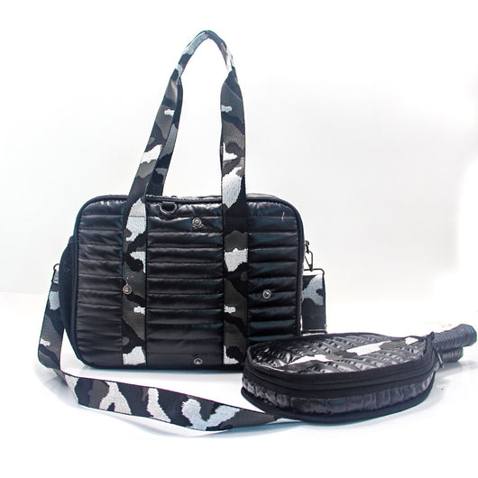 Bolsa Deportiva Tenis Crossbody a Rayas con Bandolera - Image 56
