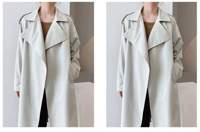Abrigo Impermeable Largo Estilo Coreano para Mujer - Corte Suelto y Elegante - Image 5