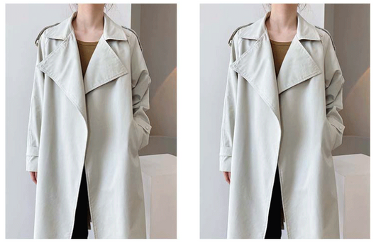 Abrigo Impermeable Largo Estilo Coreano para Mujer - Corte Suelto y Elegante - Image 5