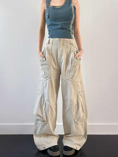 Pantalones Jeans Overol de Pierna Ancha para Mujer - Image 4