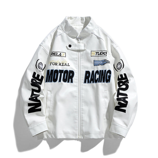 Chaqueta Motociclista Americana Acolchada de Algodón para Hombre - Otoño e Invierno