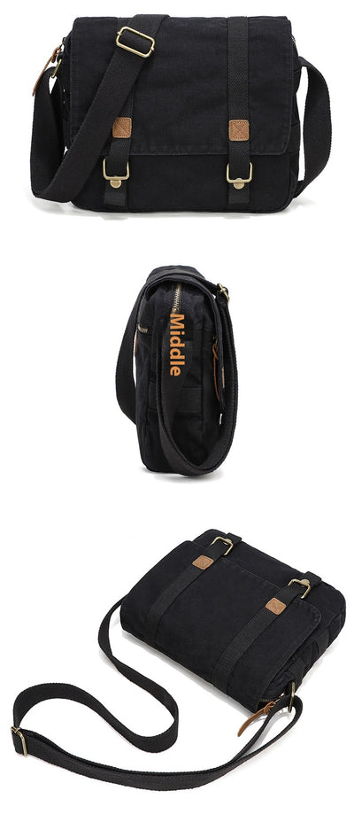 Bolsa de Lona Retro para Hombre - Bandolera Portátil de Estilo Vintage - Image 10