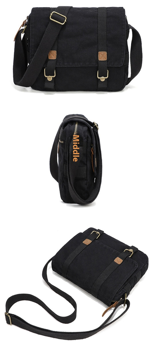 Bolsa de Lona Retro para Hombre - Bandolera Portátil de Estilo Vintage - Image 10