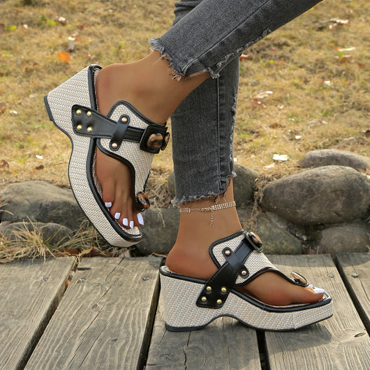 Sandalias Tipo Chancla con Cuña para Tallas Grandes - Image 25