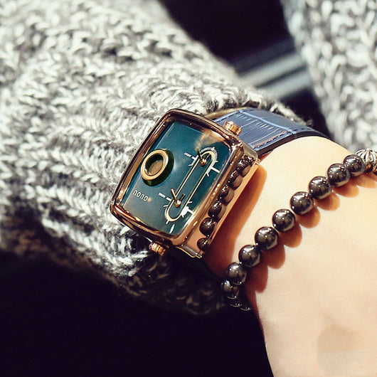 Reloj de Pulsera Cuadrado Hombre Doble Movimiento - Elegancia y Estilo - Image 10