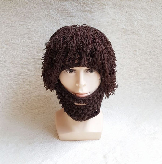 Gorro Tejido Divertido con Barba y Peluca Integrada - Image 7