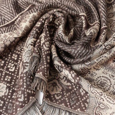 Bufanda Étnica de Algodón Jacquard para Hombre con Borlas - Cálida y Suave - Image 18