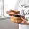 Plato Postre Nogal Sudamericano - Diseño Creativo Artesanal