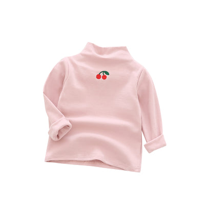 Leggings Infantiles con Cuello Alto y Bordado de Cerezas - Image 21