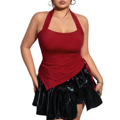 Blusa Halter sin Mangas Talla Grande Primavera Verano - Image 5