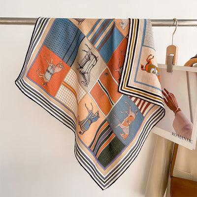 Pañuelo de Seda y Lana Tropical Bicolor - Image 6
