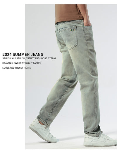 Pantalones Vaqueros Stretch Nostálgicos Slim Fit para Hombre - Image 25