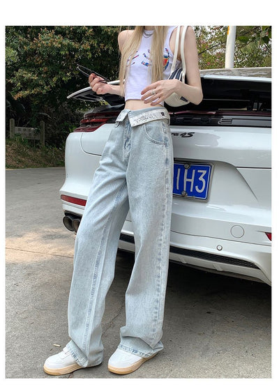 Jeans Rectos Sueltos con Efecto Adelgazante para Mujer - Image 8