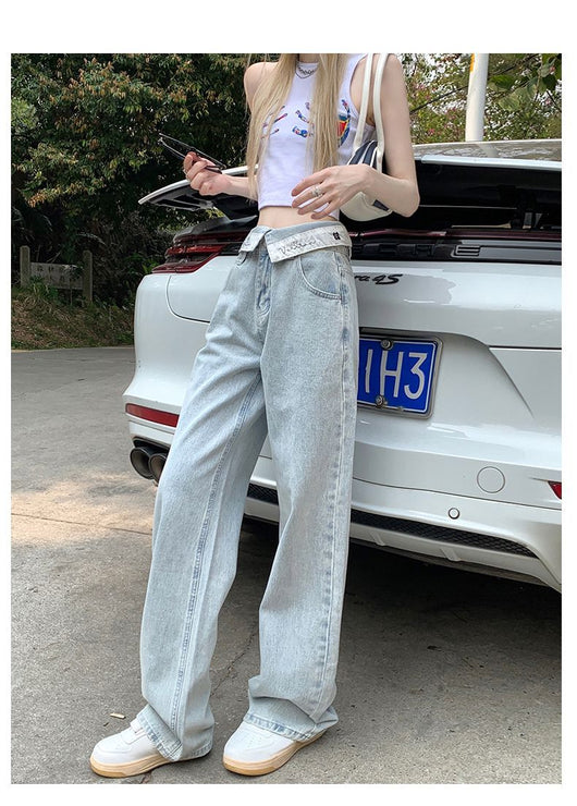 Jeans Rectos Sueltos con Efecto Adelgazante para Mujer - Image 8