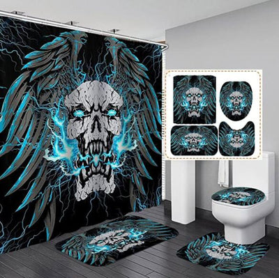 Cortina de Baño Halloween Impresa Gruesa e Impermeable - Image 27