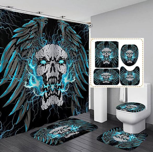 Cortina de Baño Halloween Impresa Gruesa e Impermeable - Image 27