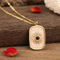 Stone Bead Pendant Women Paved Sun Flower Blanco Jade Necklace