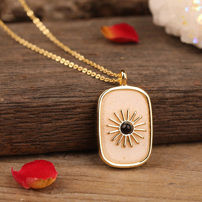 Colgante de Piedra con Girasol Pavé para Mujer - Image 14