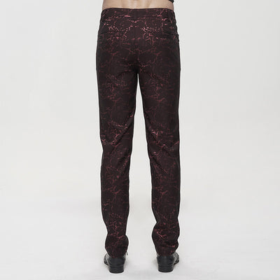 Pantalones de Vestir Rectos para Hombre con Cintura Simulada - Image 6