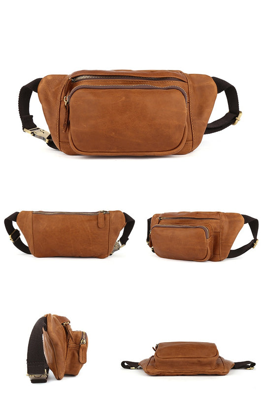 Bolsa Pecho Cuero Genuino Estilo Retro para Hombre - Image 12