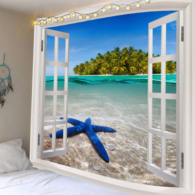Tapiz de Estrella de Mar Azul con Impresión Digital para Pared - Image 3