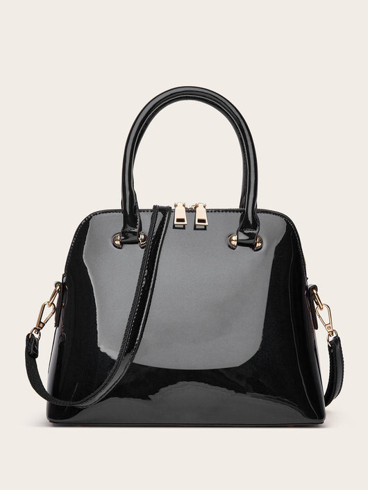 Bolso Tote Brillante para Mujer con Asa de Hombro - Image 9