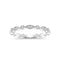 Anillo de Plata 925 con Baño de Oro Blanco y Moissanita de Línea Completa