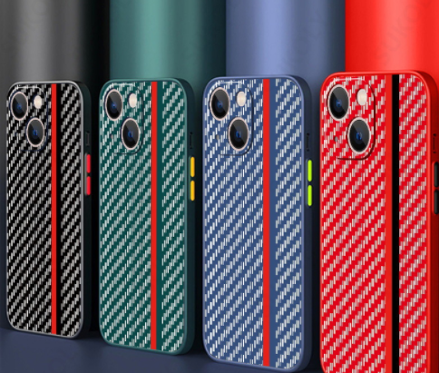 Funda Protectora de Fibra de Carbono Anti Caídas para Celular