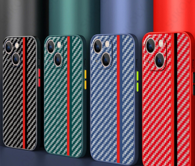 Funda Protectora de Fibra de Carbono Anti Caídas para Celular